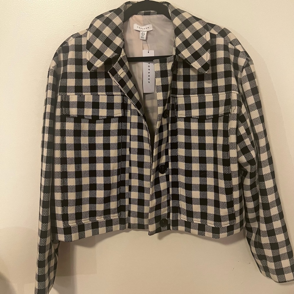 Topshop Women’s Gingham Jacket | NWT size 8